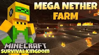 🔥 Quad Crossroad Nether Farm (Part 1) 🔥 | Minecraft Survival Kingdom Episode #27