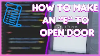 How to make an E to open door | Roblox Studio (ProximityPrompt)