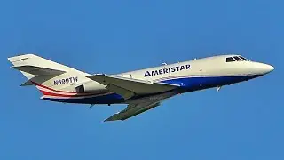Ameristar Dassault Falcon 20DC [N699TW] Takeoff at Willow Run Airport