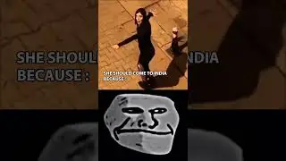 what happens if Serbian dancing lady comes to India 💀 #trending #ghost #funny