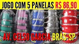 JOGO DE PANELAS R$86,90 LOJA DE FABRICA - BRÁS SP