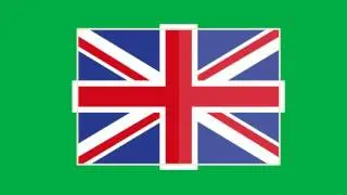 UK Flag Animated Green Screen