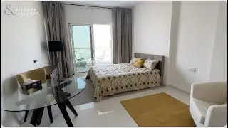 Stylish fully furnished studio with queen size bed in DAMAC Hills 2!