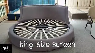 Modern Velvet Upholstered Round Bed | Ruchi Collection Product ID:-  SQ102