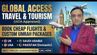 Book Cheap Flights for UK, USA, Saudi Arabia, IATA Approved, Best Umrah Package #cheapflights #umrah