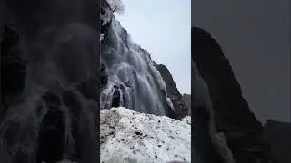 Hunza valley || waterfall || mountains || rocky mountain || Karakorum || white mountains || #shorts