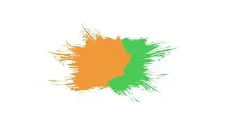 Artistic Tricolour Paint Brush Strokes Animation | White Screen