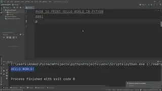 001 Python in minutes | how to print hello world