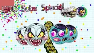 Agar.io | 1500 Subscribers Special! | 3x Minipopsplit And Reverse Tricksplits