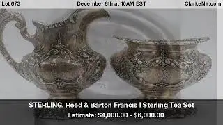 STERLING. Reed & Barton Francis I Sterling Tea Set