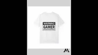 Warning Gamer T-Shirt - Unisex Garment-Dyed Tee for Gaming Enthusiasts