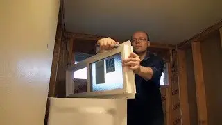 Bath remodeling. Window installation. Установка окна