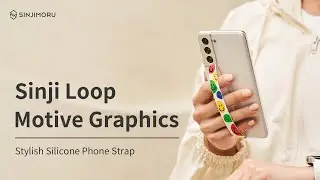 Sinjimoru Stylish Silicone Cell Phone Strap as Phone Grip Holder. Sinji Loop Motive Graphics