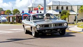 SPACE COAST CARS & COFFEE | Pullouts & Flybys!! | JUNE 2025 #carspotting #spacecoast