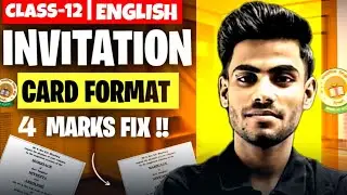 Invitation Writing || Class 12 English Grammar Invitation Card Format || Invitation Writing Class 12