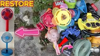 Discovering old items and restoring a severely broken mini fan.