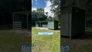 New Pony & Donkey Stalls With Connected Shed. #CoopsByJoe #animal #horse #farm #fyp #viral #diy
