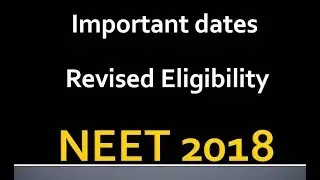 Date for NEET 2018 - a complete Schedule
