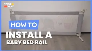 How to Install the 76.8 Inch Baby Bed Rail with Double Safety Child Lock | BS10026 #costway #howto