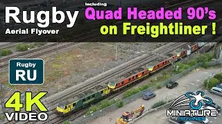Rugby Station & Quick Aerial Flyover in 4K