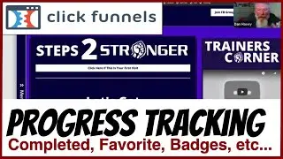 ClickFunnels Membership Sites - Progress Tracking, CheckMarks, Badges, Points, and Progress Bars
