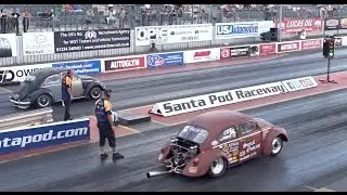 2015 VW Action. Two 1914cc Drag Racing VW Beetles - 12.5 v 12.5