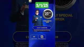 kbc family week registration question today 5 january 2025 || kbc family special week registration q
