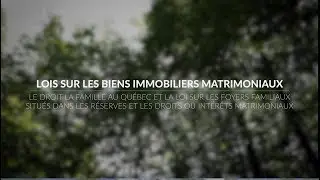 Le droit la famille au Qu&eacute;bec et la loi sur les foyers familiaux situ&eacute;s dans les r&eacute;serves