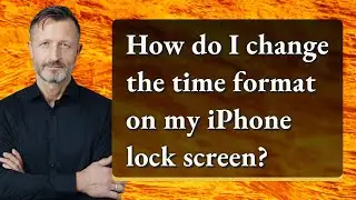 How do I change the time format on my iPhone lock screen?
