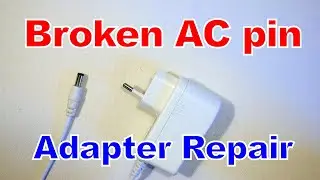 Repair 12 volt adapter with broken AC pin