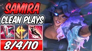 S+ CLEAN PLAYS SAMIRA ADC | Best Build & Runes | League of Legends | Season 12