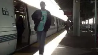 San Francisco/Daly City Train Arriving at Dublin/Pleasanton BART