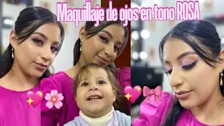 Aprende a realizar un maquillaje para ojos en tonos rositas 💖🎀