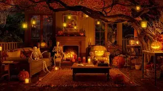 Haunted Halloween House 🎃 Relaxing Halloween Atmosphere 👻 Spooky Sounds, Best Halloween Music