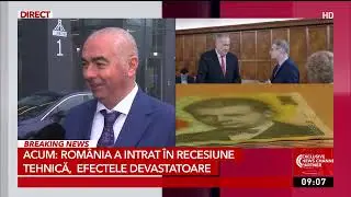 INS: Produsul intern brut a &icirc;nregistrat o scădere. Rom&acirc;nia, &icirc;n recesiune tehnică