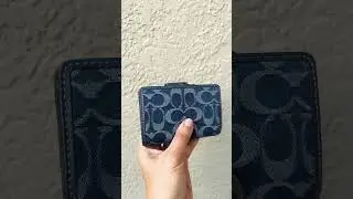 New #coach Denim Collection 2025 Medium Corner Zip Wallet In Signature Denim💙#pretty
