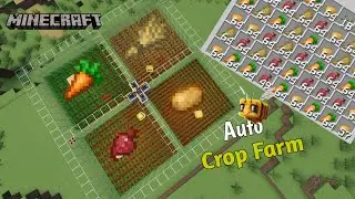 How to Build an Automatic Crop Farm in Minecraft [ Survival Friendly ]