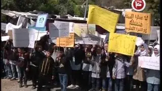 تقرير روان الاسعد   في نابلس مواطنو المنطقة الشرقية يحيون يوم البيئة الفلسطينية ويغلقون شارع الباذان