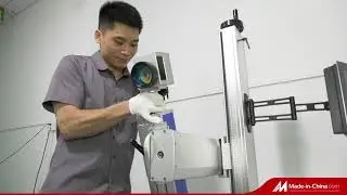 Introduction video of Online Flying Fiber Laser Marking Machine