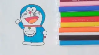 how to fill colour in doremon/water colour pens