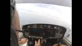 DA42 IFR Flight From N&Icirc;mes Garons (LFTWT) to Carcassonne (LFMK) - Approach RNAV 10 and MVL 28