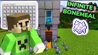 How to Build a BoneMeal Farm Tutorial in Minecraft PE / Minecraft gameplay 