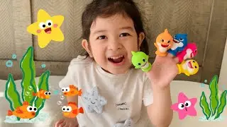 Baby Shark Finger Family Song | Learn Finger Names + Colors in English and Spanish | Baby Playful