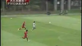 日本代表VS流経大　本田&rarr;玉田ゴール