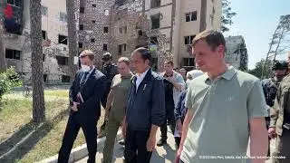 Presiden Jokowi dan Ibu Iriana Kunjungi Kota Irpin, Kyiv, 29 Juni 2022