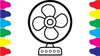 How to Draw Fan | Fan Coloring and Drawing for Kids, Toddlers | Drawing Time ☆