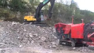 Как переработать бетон  с арматурой на дробилке TEREX|FINLAY