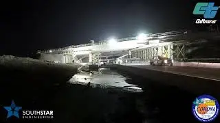 Timelapse - I-15 / Cajalco I/C - Partial bridge falsework teardown