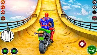 Superhero Tricky Bike Stunt Racing Simulator 3D - GT Bike Stunts Games - Android Gameplay