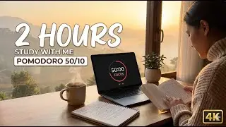 Study With Me 🌅 2 Hours Pomodoro (50/10) Deep Focus &bull; Morning Sunrise Session